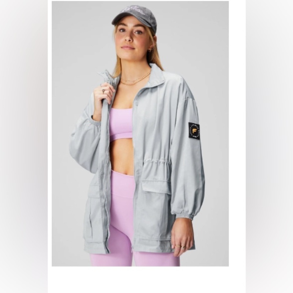 NWT Fabletics Utility Parka mineral gray size small